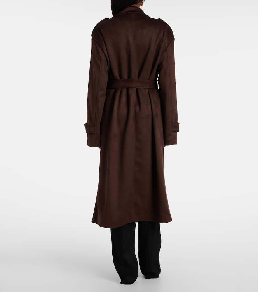 The Frankie Shop Pembroke Trench Coat In Brown