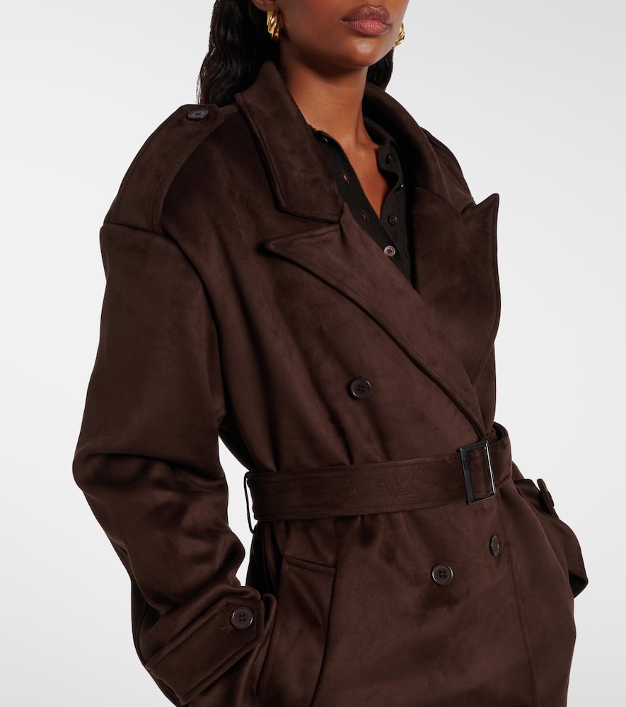 The Frankie Shop Pembroke Trench Coat In Brown