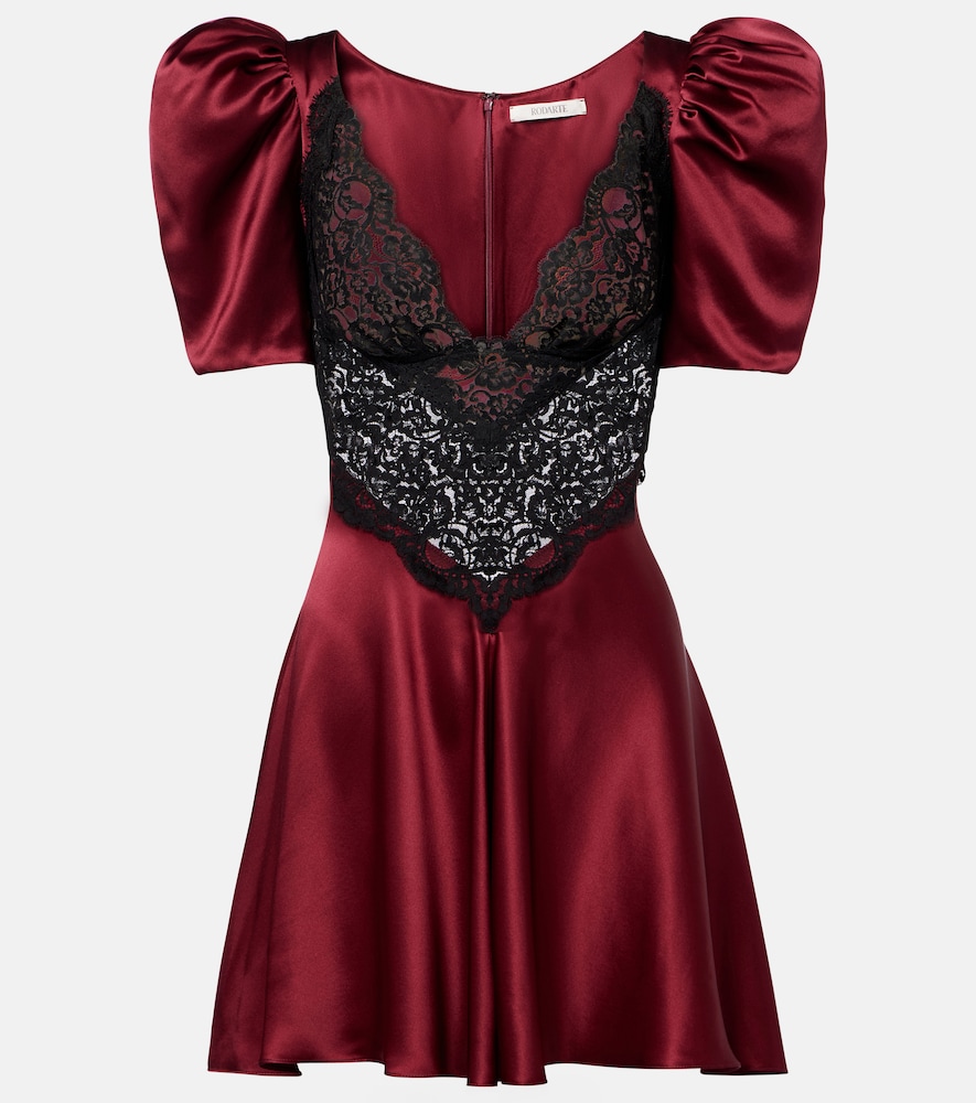 Rodarte Lace Trimmed Silk Cocktail Dress