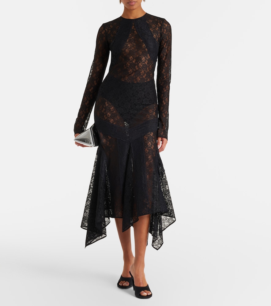The Attico Floral lace cocktail dress