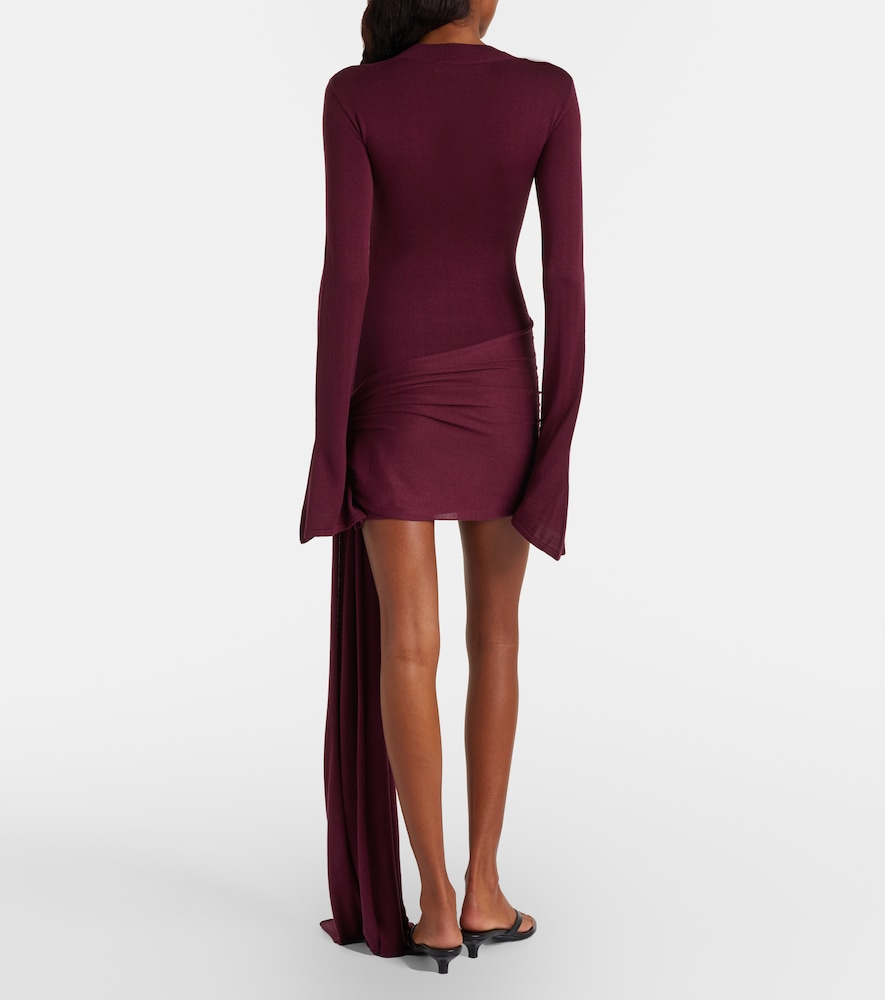  Aya Muse Aya Muse Draped Silk-blend Jersey Minidress 
