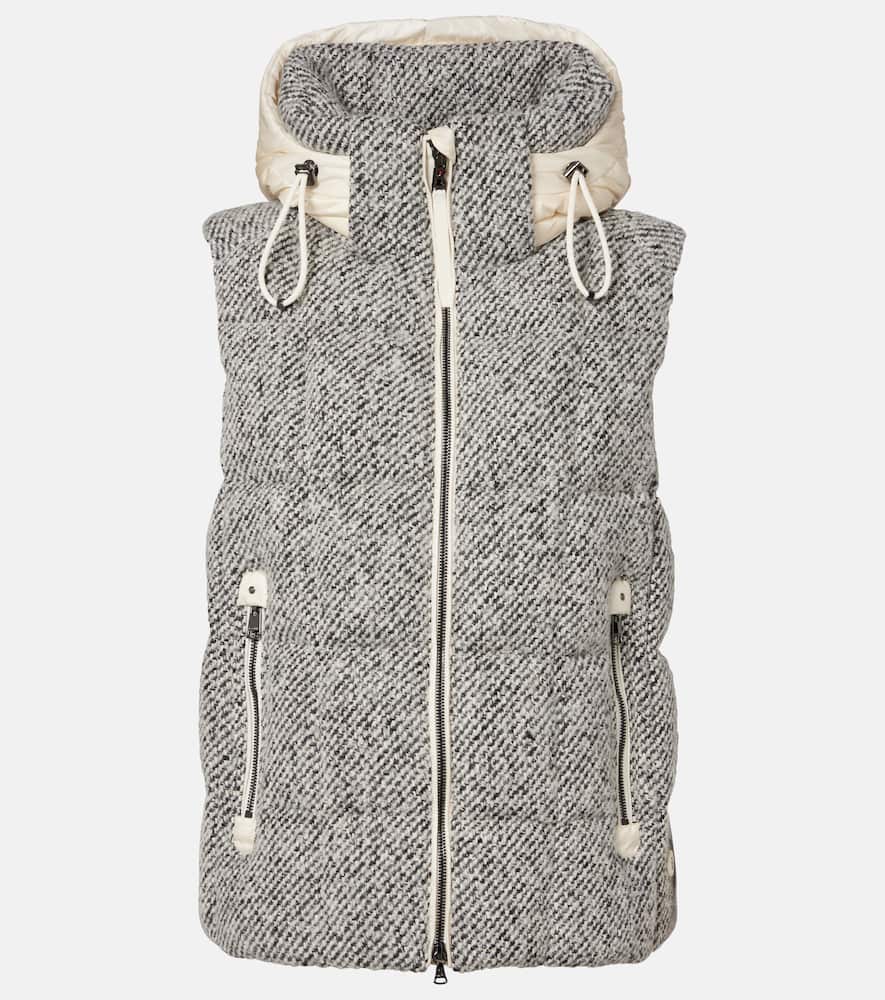 Bogner Falka Tweed Down Vest In Black