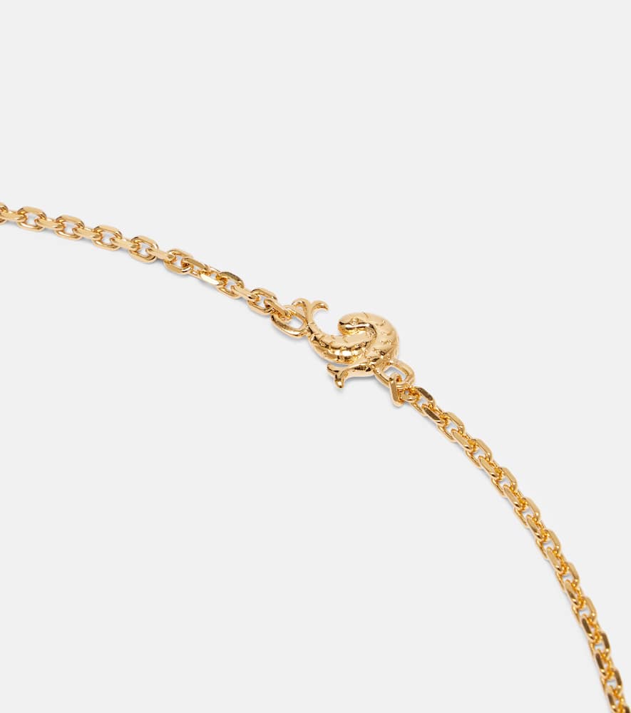 Pucci Embellished Chain Necklace In Gray