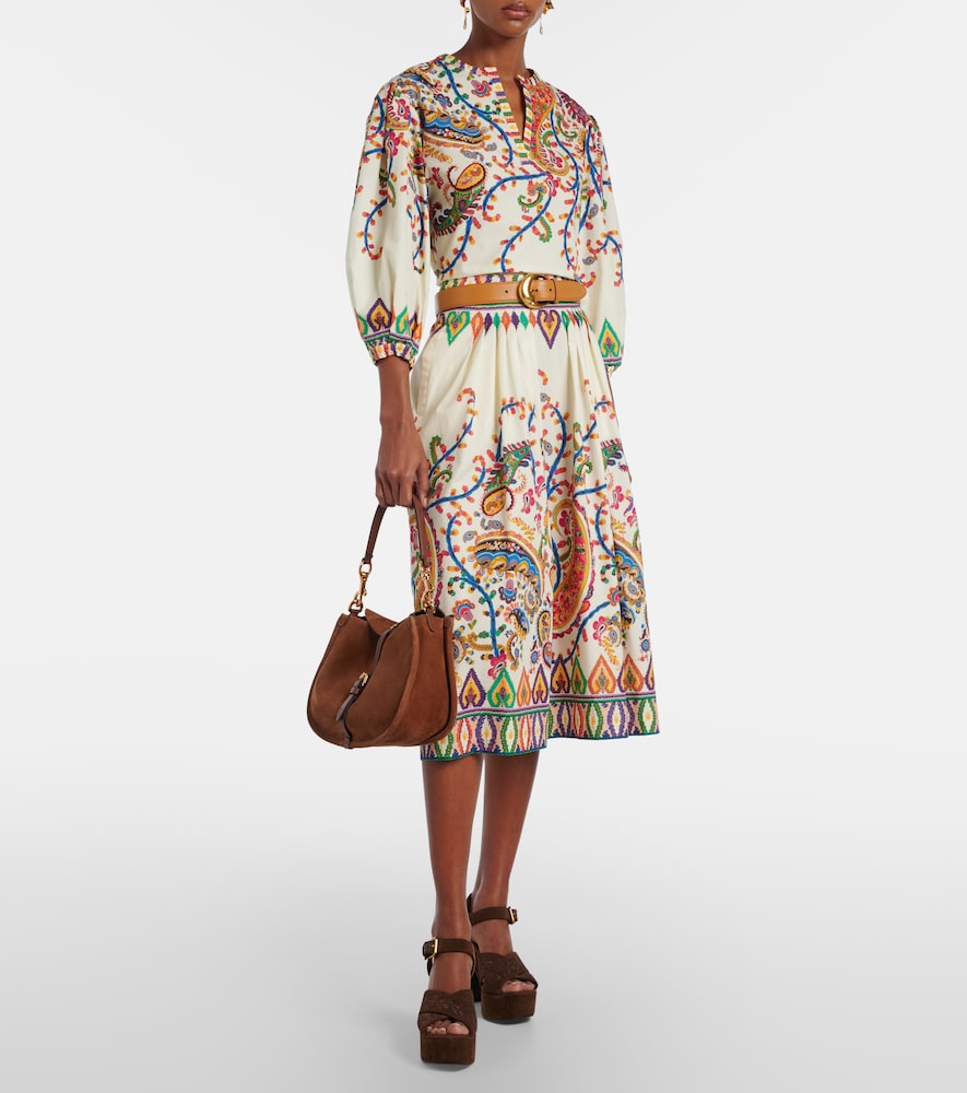 Etro Paisley printed cotton top