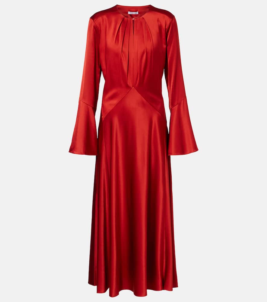 Abito midi Ezri in raso di misto seta