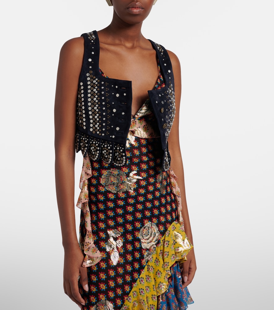 Etro Studded suede vest