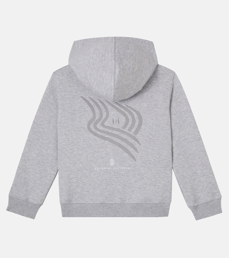  Brunello Cucinelli Kids Brunello Cucinelli Kids Cotton-blend Terry Hoodie 