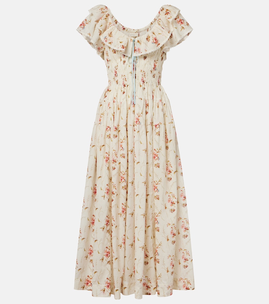 Doen Dôen Illiana floral cotton midi dress