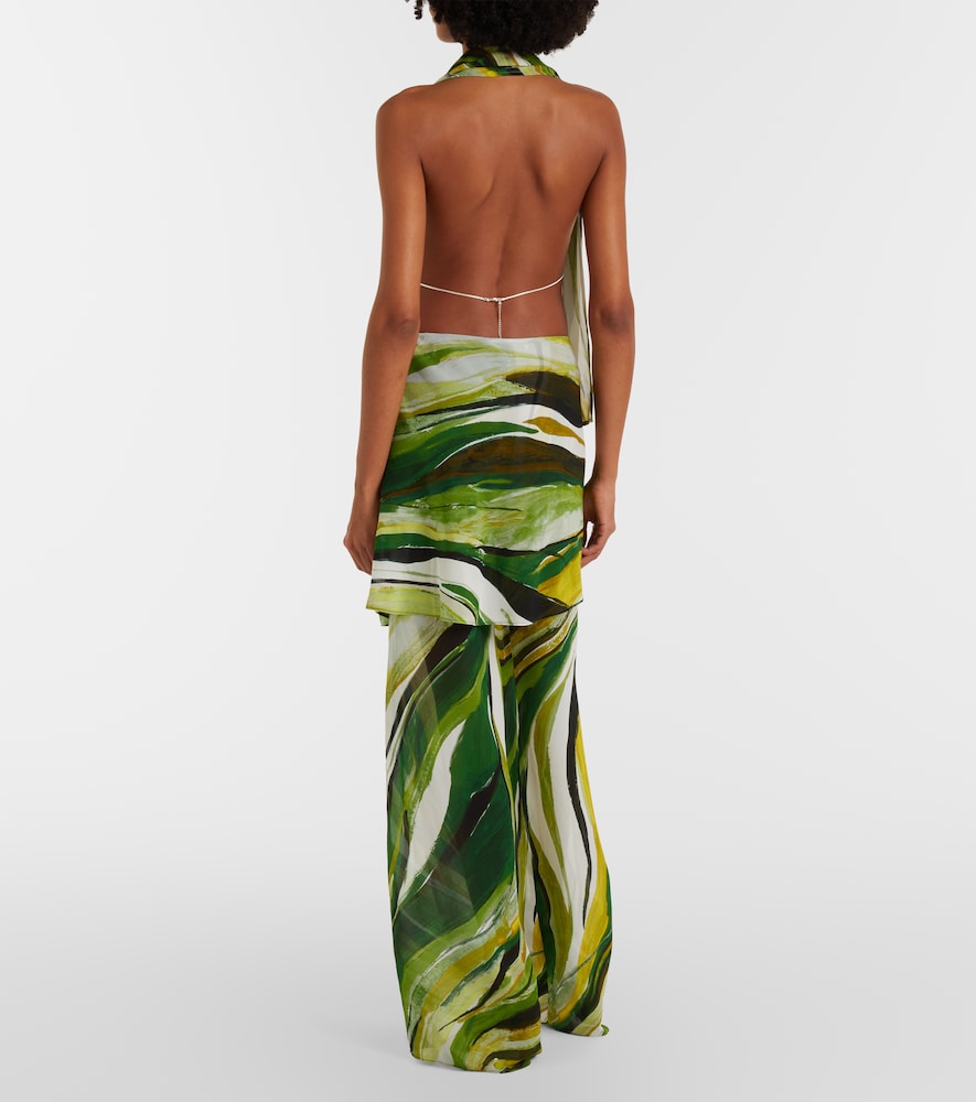  Christopher Esber Christopher Esber Printed Silk Wide-leg Pants 