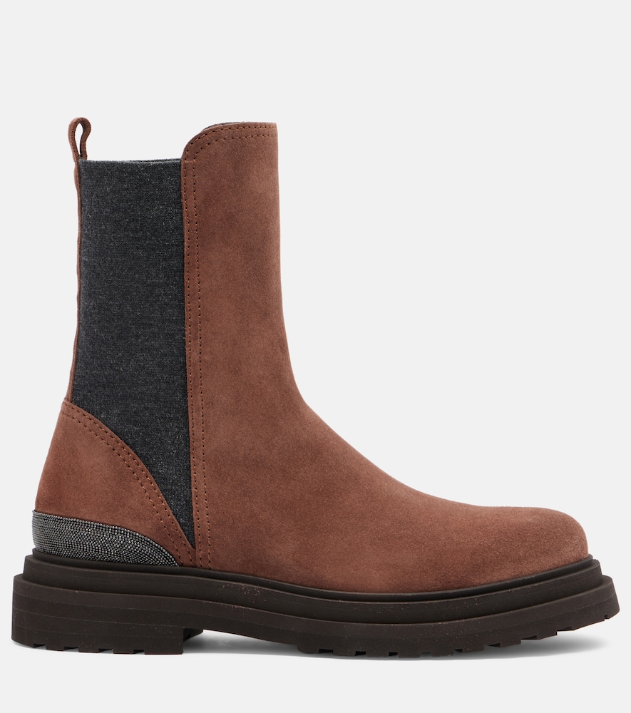 Brunello Cucinelli Brunello Cucinelli Monili Suede Chelsea Boots 
