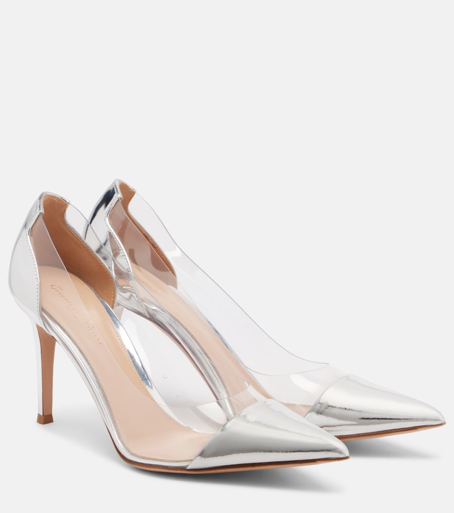 Plexi Mirrored Leather And Tpu Pumps