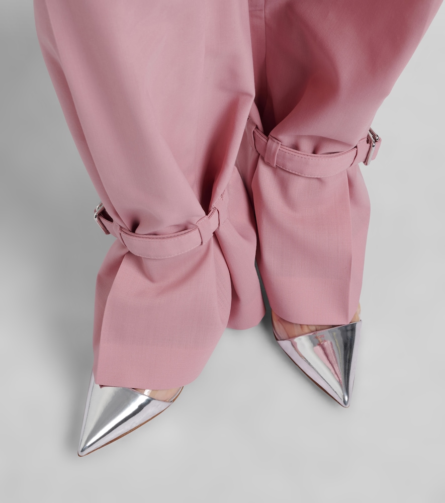 Gianvito Rossi Plexi mirrored leather and TPU pumps