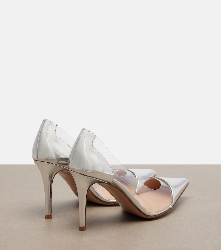 Plexi Mirrored Leather And Tpu Pumps