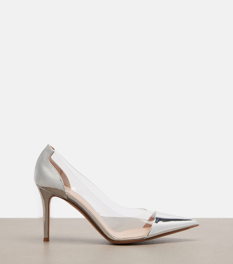 Plexi Mirrored Leather And Tpu Pumps