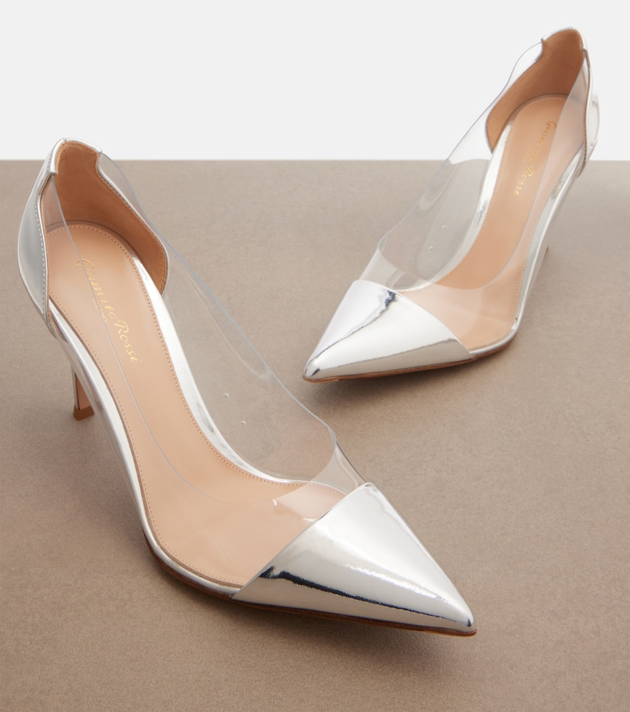 Plexi Mirrored Leather And Tpu Pumps