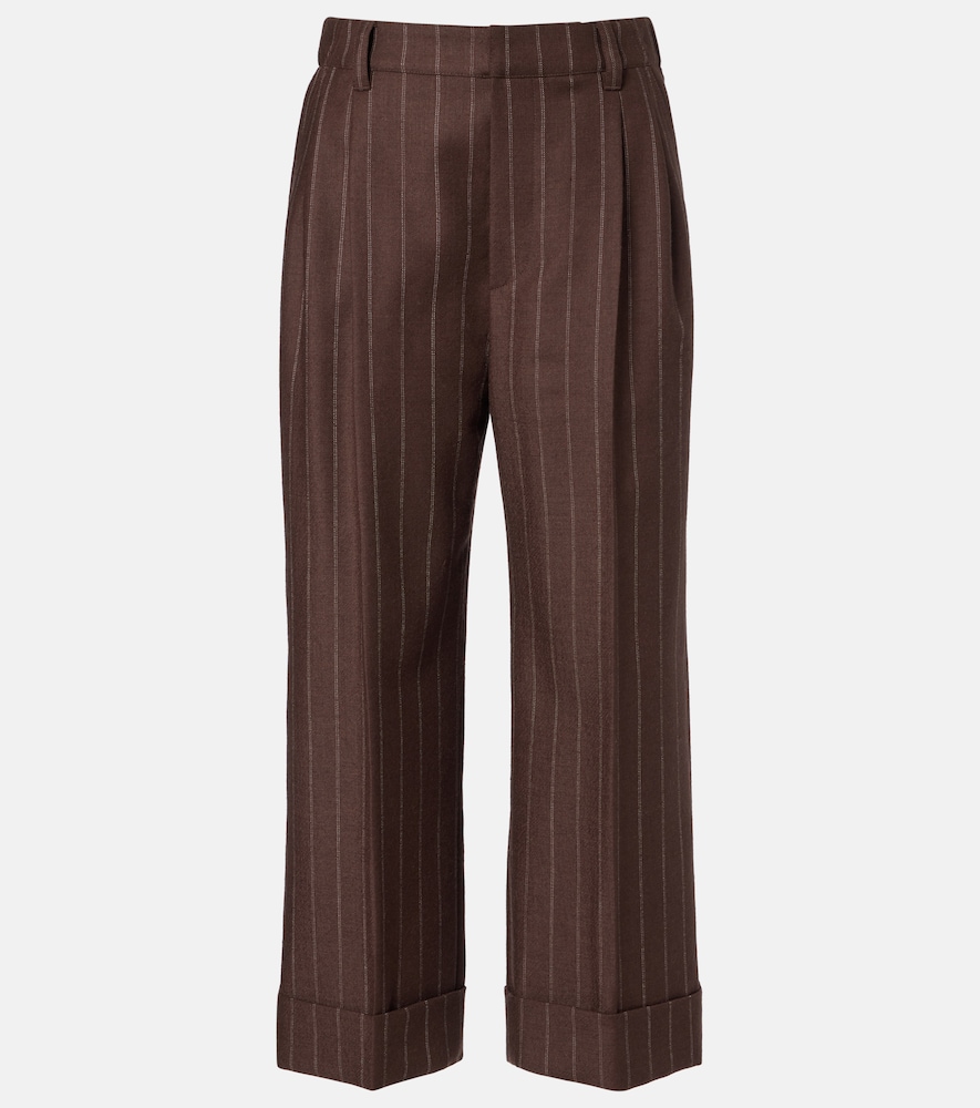 Brunello Cucinelli Chalk stripe wool cropped flared pants | Thumbnail 7 Brunello Cucinelli Chalk stripe wool cropped flared pants | Thumbnail 7