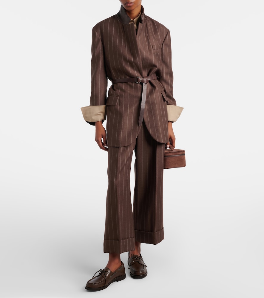  Brunello Cucinelli Brunello Cucinelli Cropped-schlaghose Aus Schurwolle 