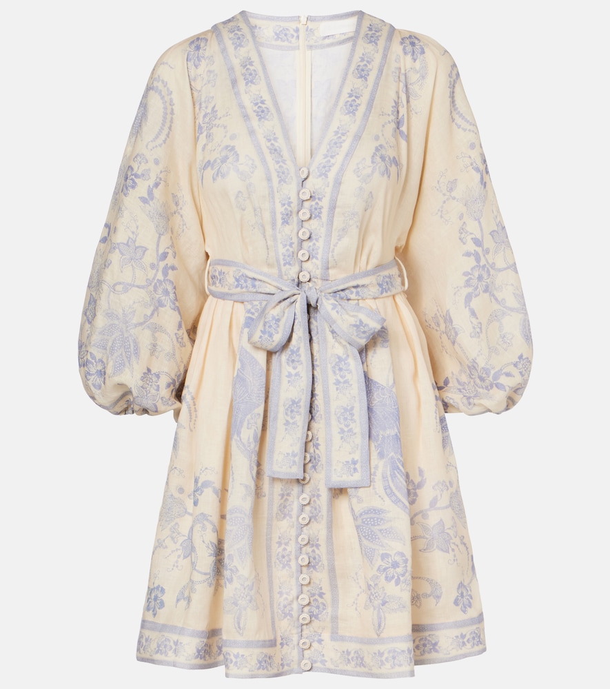 Zimmermann Indra Floral Linen Minidress