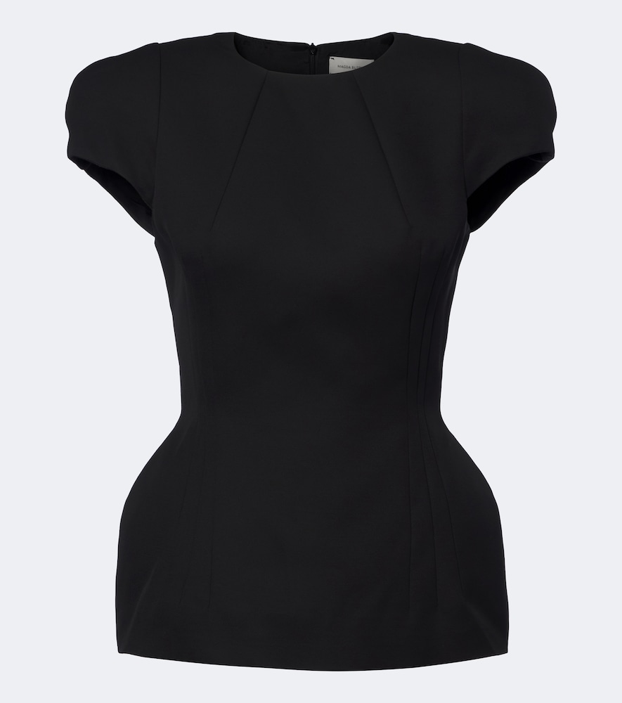 Top in seta e cashmere imbottito