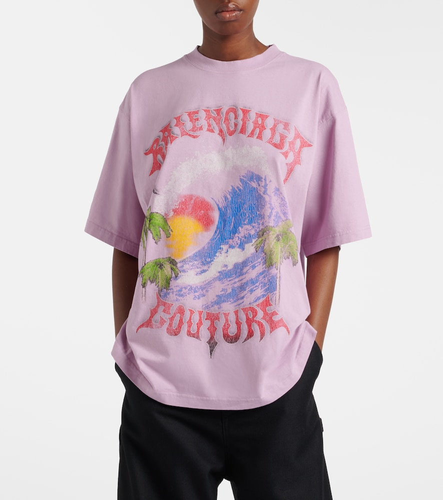 Balenciaga Printed cotton jersey T-shirt