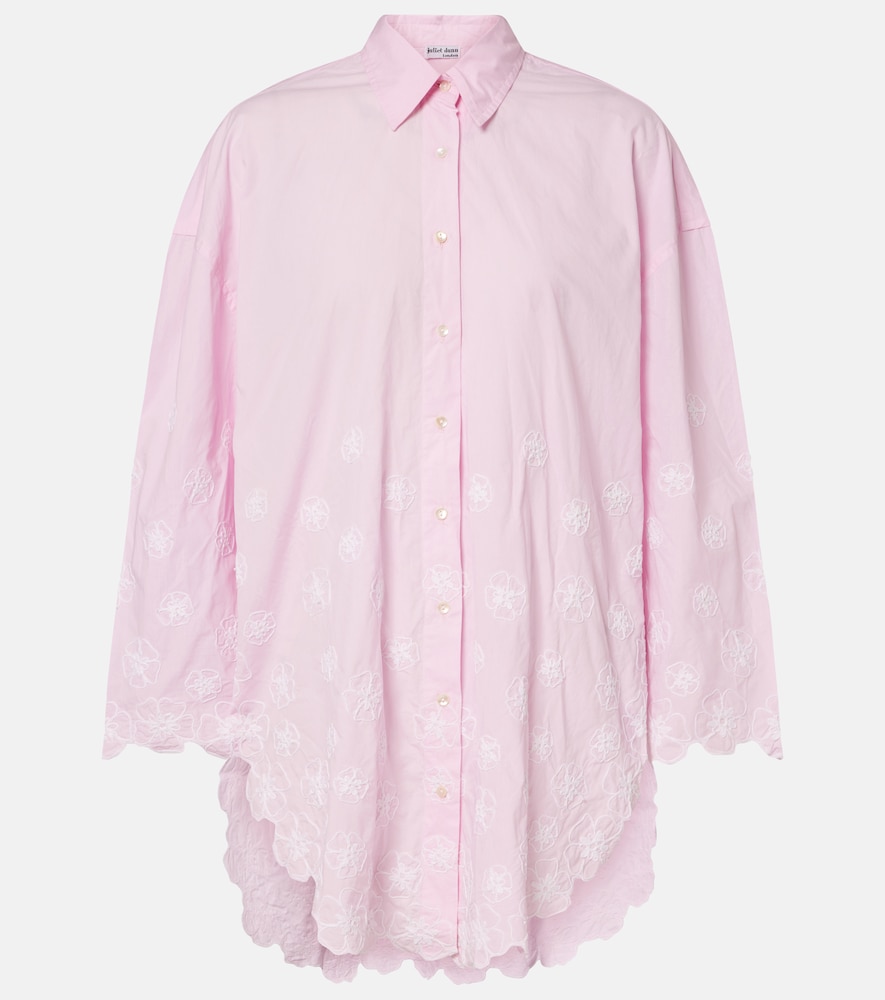 Juliet Dunn Embroidered cotton poplin shirt | Thumbnail 7