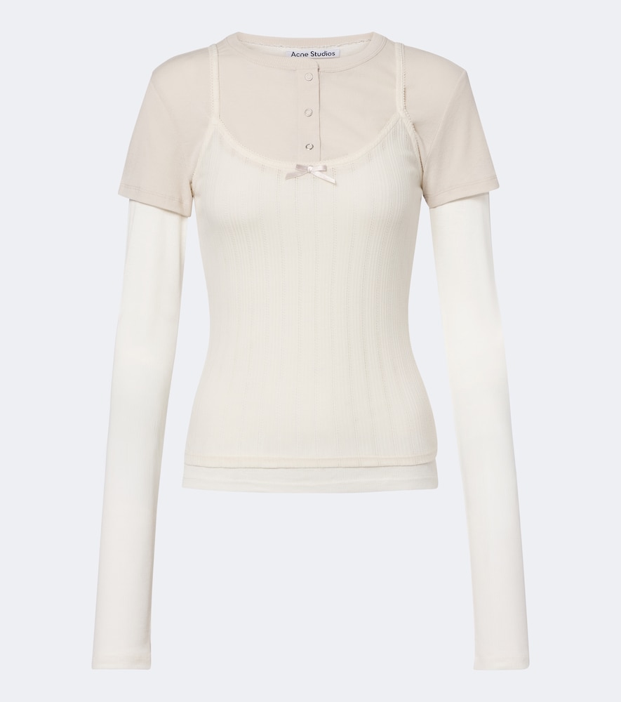 Acne Studios Layered jersey top　Acne Studios レイヤード ジャージ トップ Acne