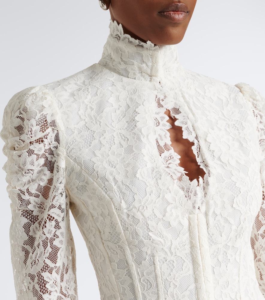 Vitalis Lace Cotton-Blend Corset Top