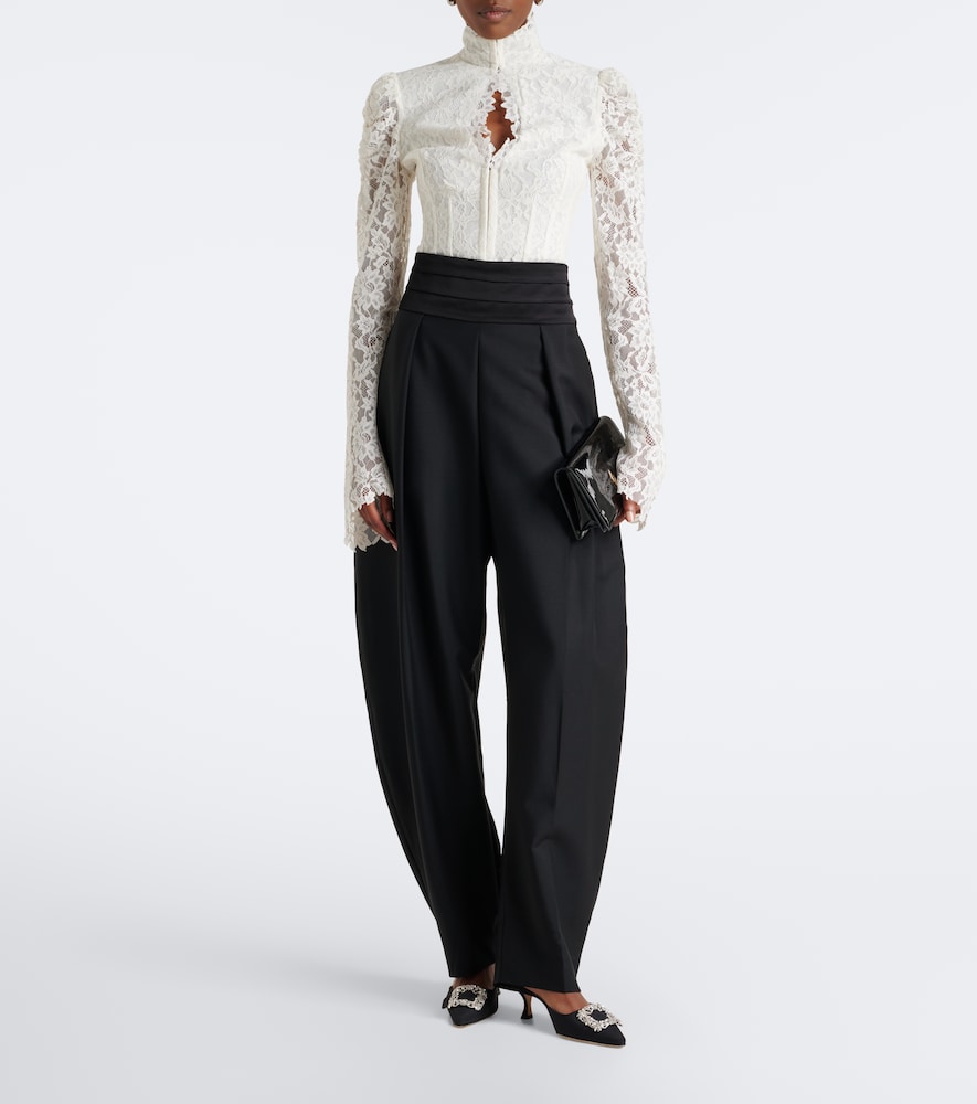 Vitalis Lace Cotton-Blend Corset Top