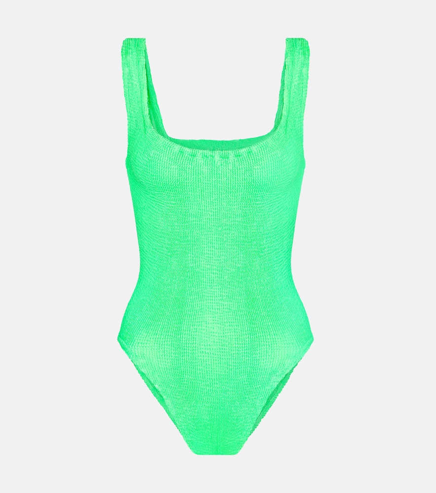 Hunza G Square-Neck Swimsuit Green Women's