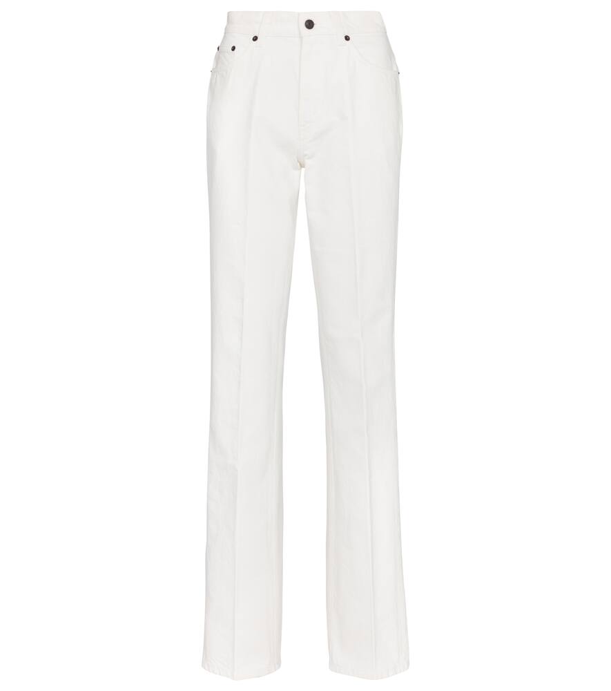 The Row Lesley Straight Crop Jeans In White