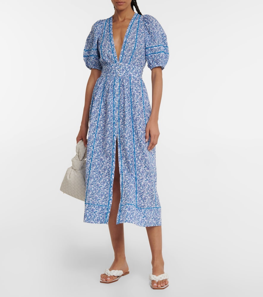 Poupette St Barth Reine floral midi dress