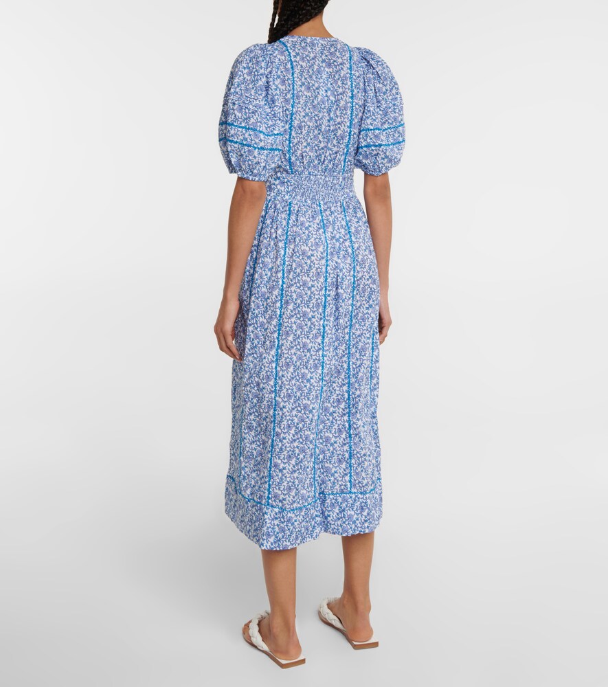  Poupette St Barth Poupette St Barth Reine Floral Midi Dress 