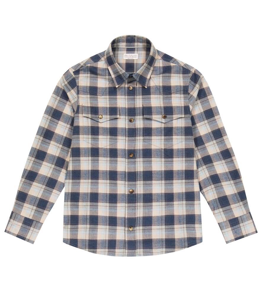 Brunello Cucinelli Kids Checked flannel shirt