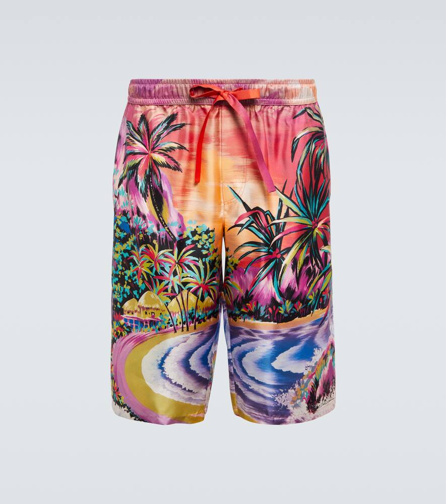 Dolce & Gabbana Bermuda Shorts With Hawaii Print In Multi