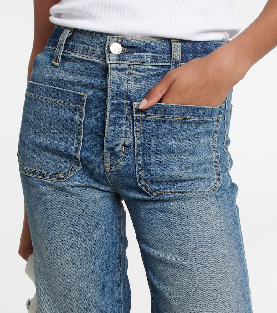 Shop Nili Lotan Florence High-rise Flared Jeans In Classic Wash