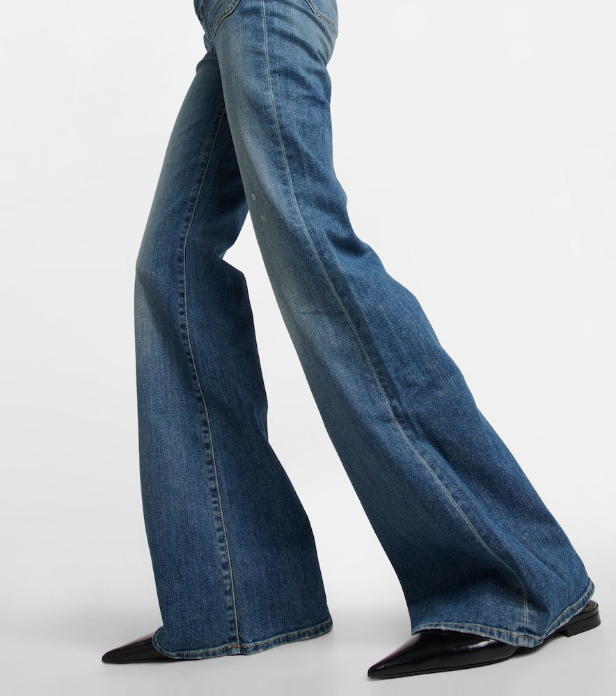 Shop Nili Lotan Florence High-rise Flared Jeans In Classic Wash