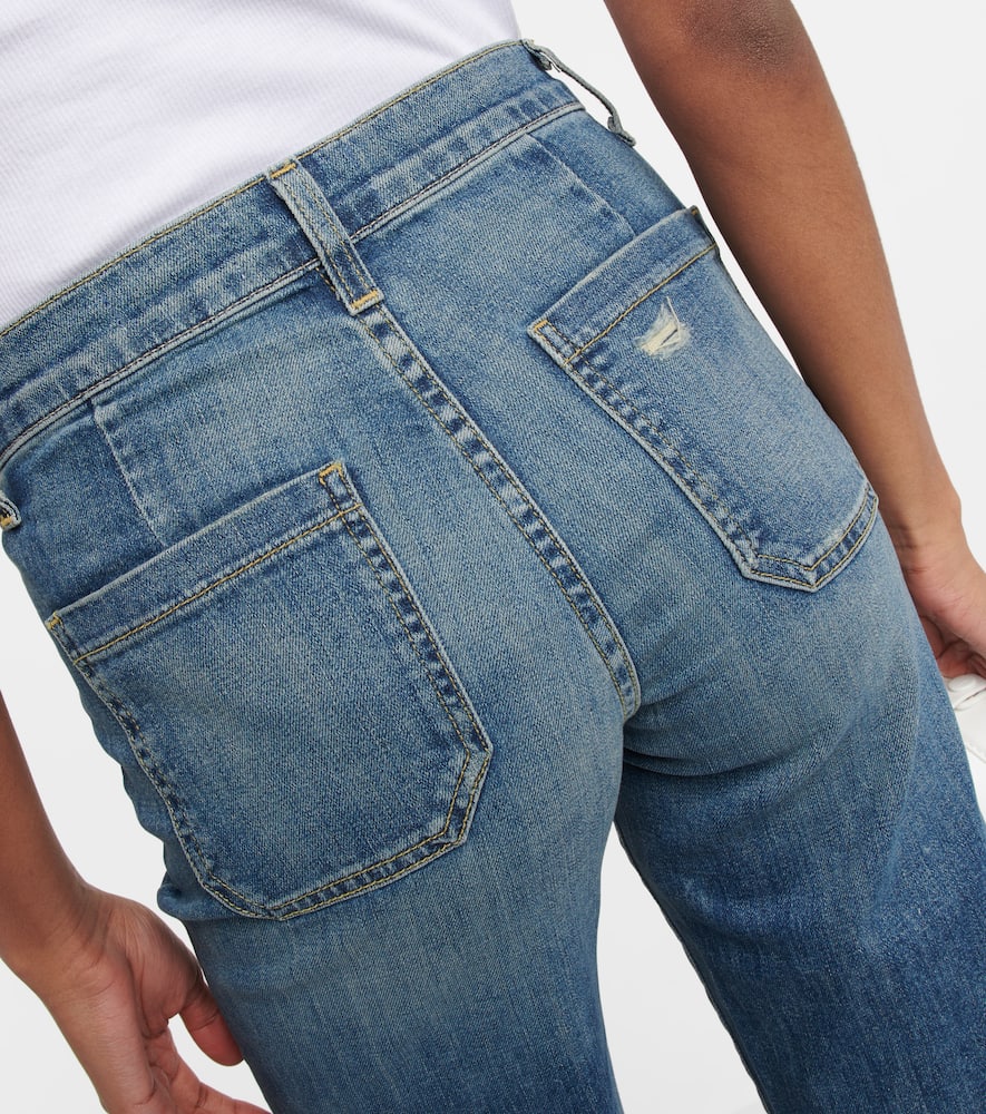 Shop Nili Lotan Florence High-rise Flared Jeans In Classic Wash