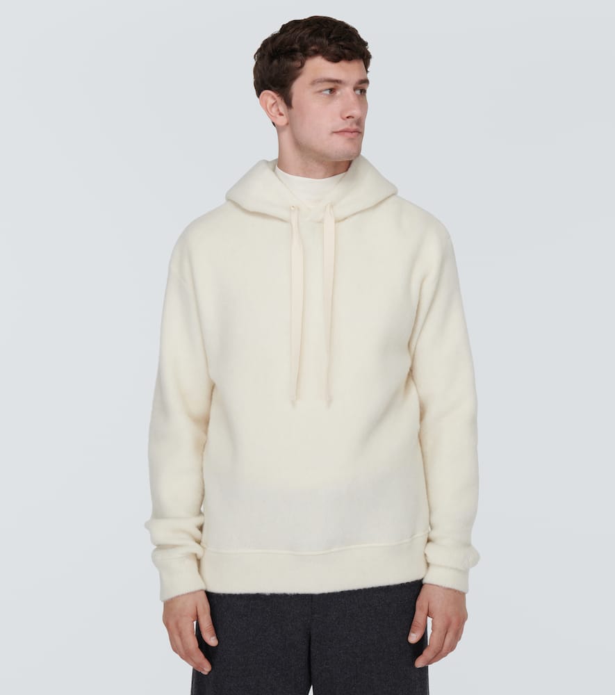 Shop Jil Sander Alpaca And Wool Hoodie In Brown