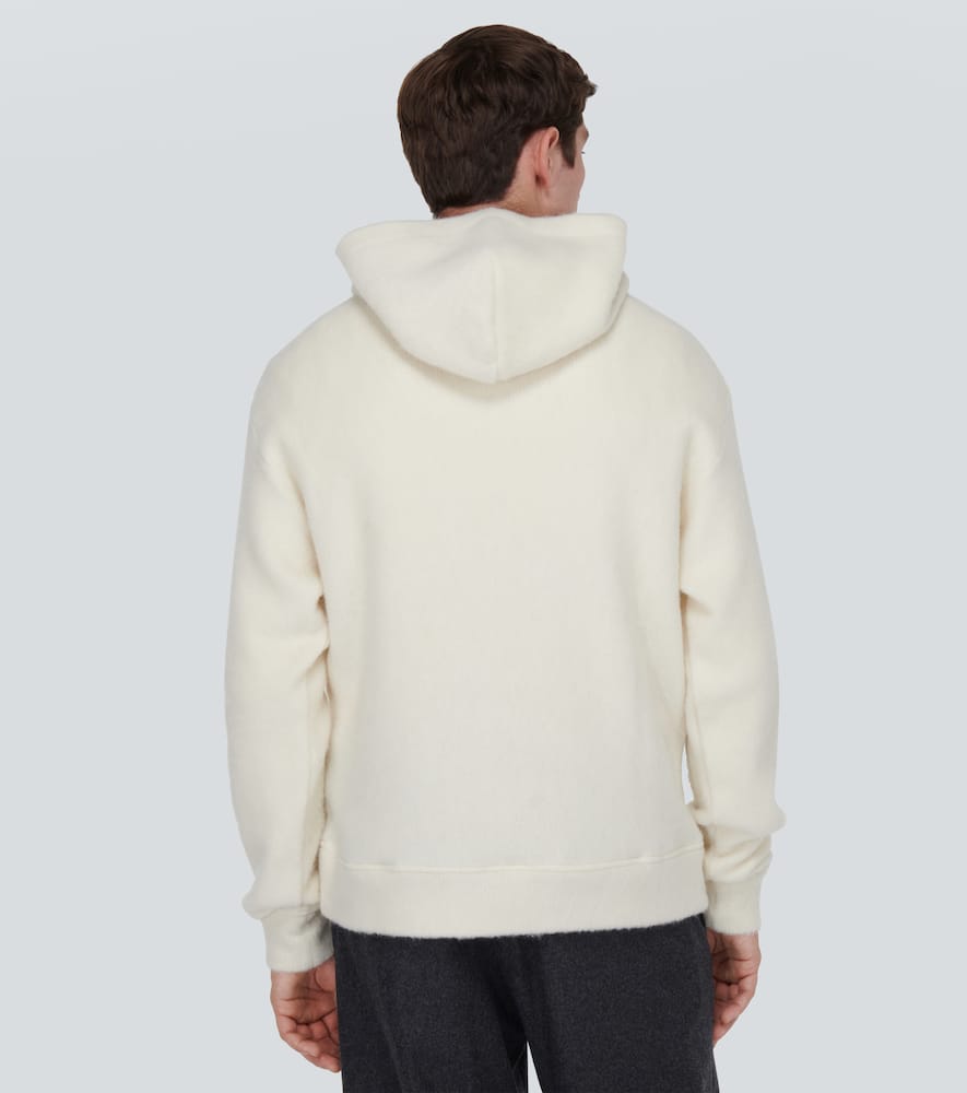 Shop Jil Sander Alpaca And Wool Hoodie In Brown