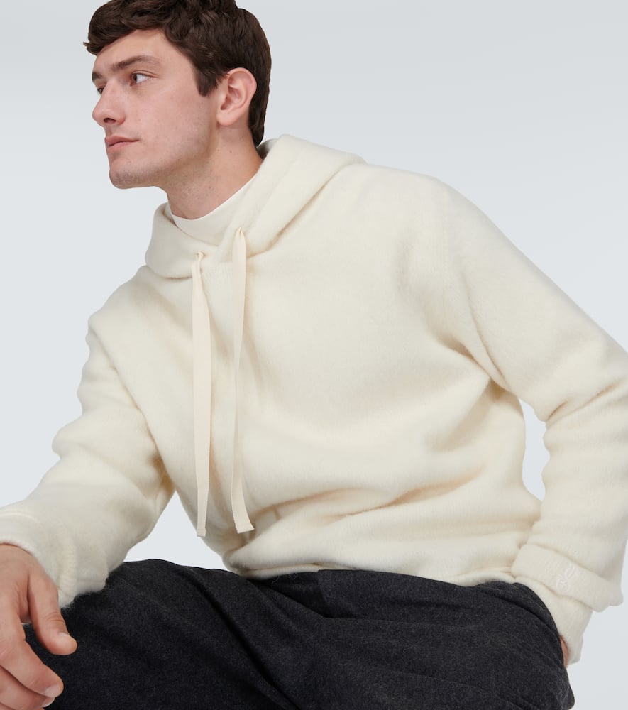 Shop Jil Sander Alpaca And Wool Hoodie In Brown