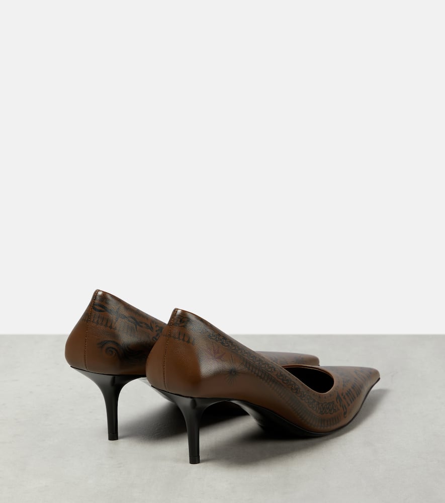 Jimmy Choo X Jean Paul Gaultier Tattoo Leather Pumps In Brown