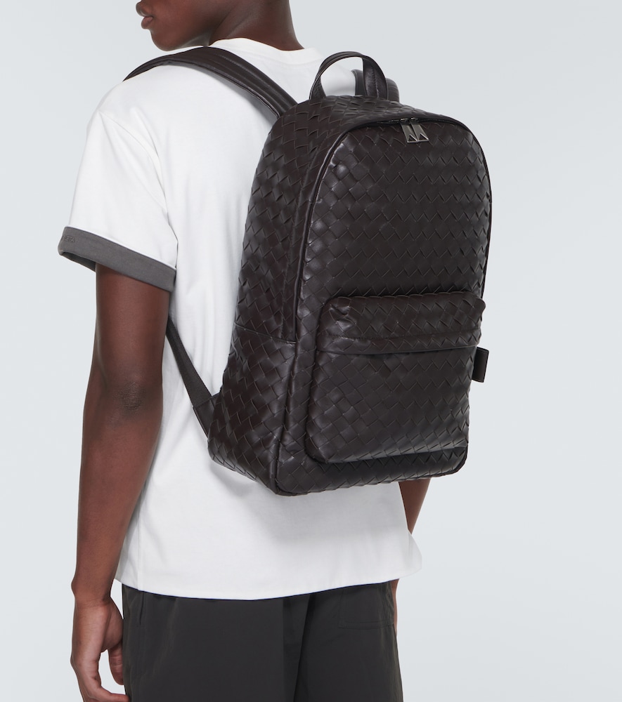  Bottega Veneta Bottega Veneta Intrecciato Leather Backpack 