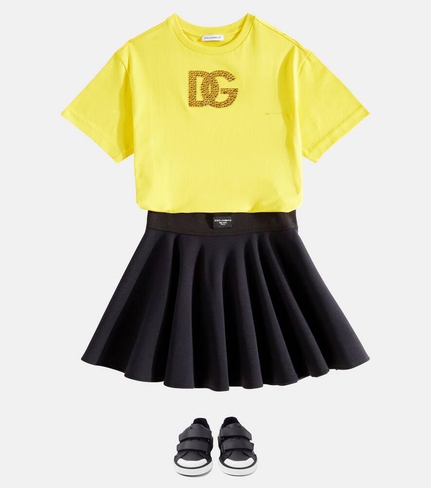 Dolce & Gabbana Cotton Skirt In Blue