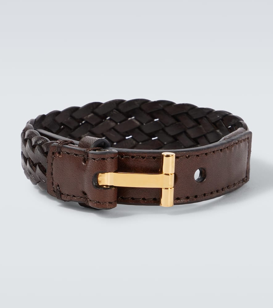 T braided leather bracelet