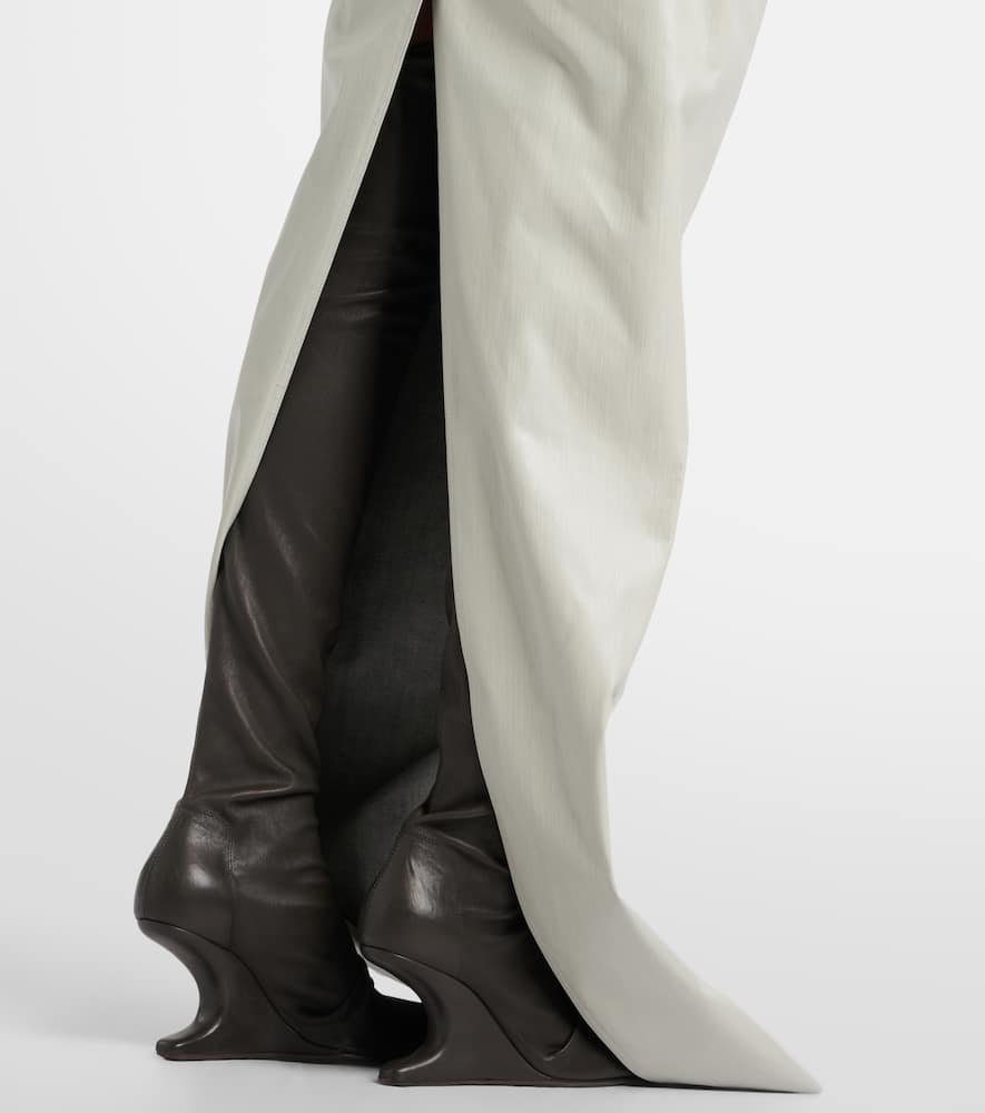 Rick Owens Coated Canvas Gown In White