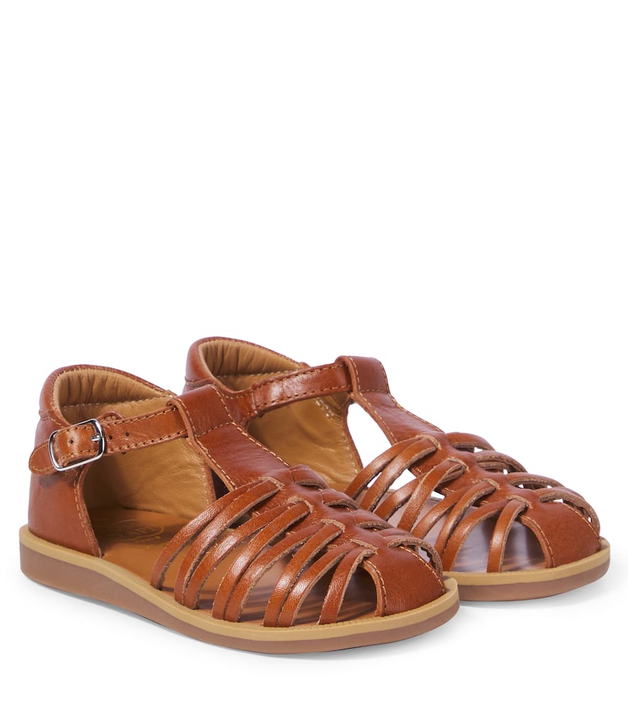 Pom D'api Poppy Royal Leather Sandals In Brown