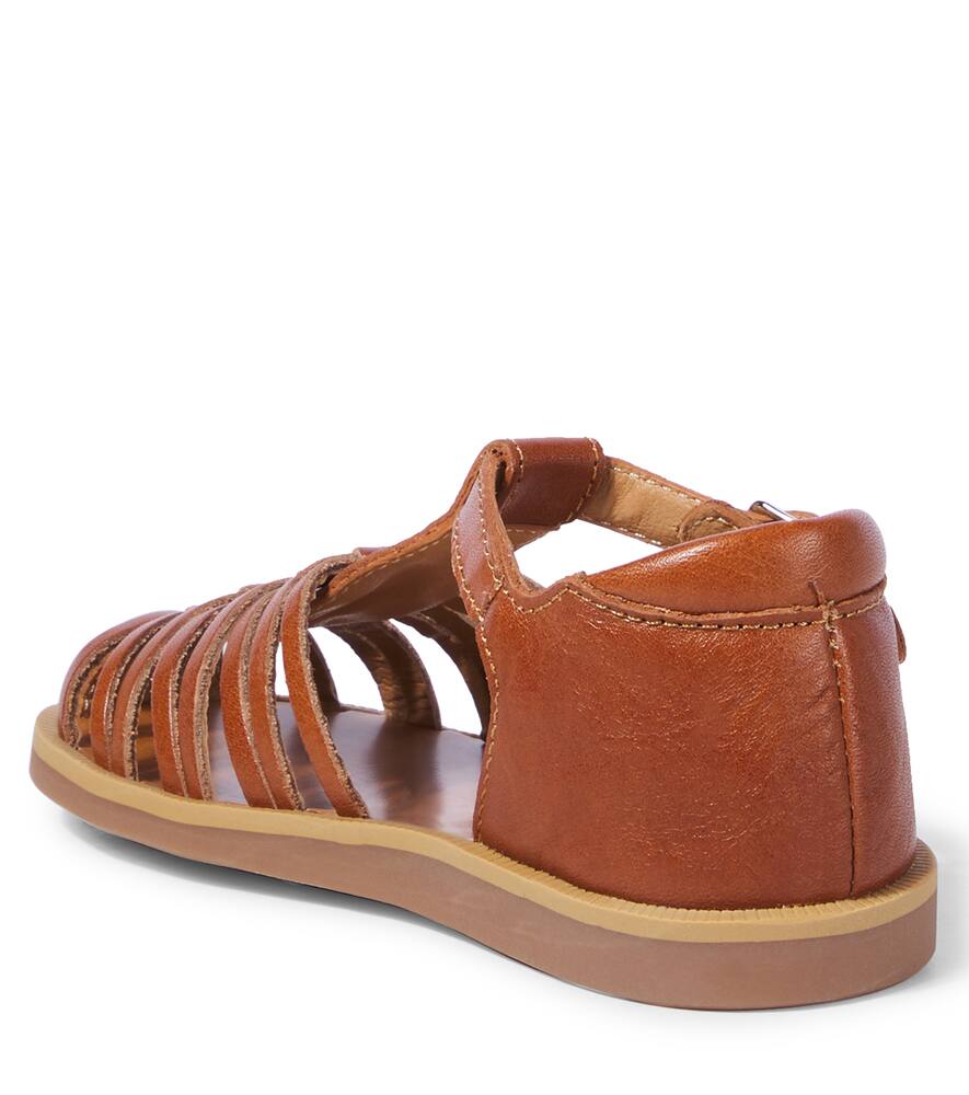 Pom D'api Poppy Royal Leather Sandals In Brown