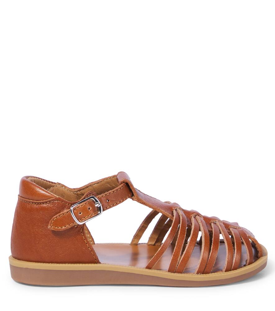 Pom D'api Poppy Royal Leather Sandals In Brown