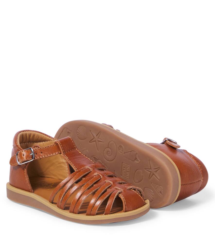 Pom D'api Poppy Royal Leather Sandals In Brown