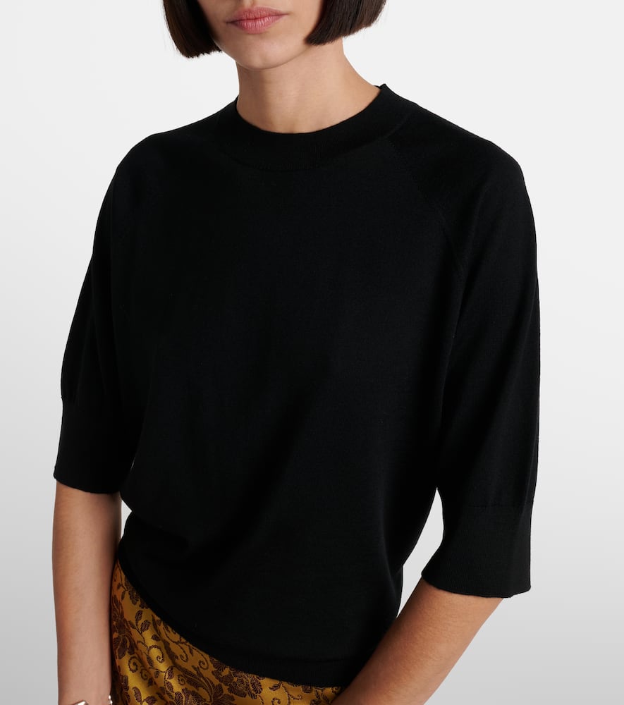 Dries Van Noten Wool Top In Black